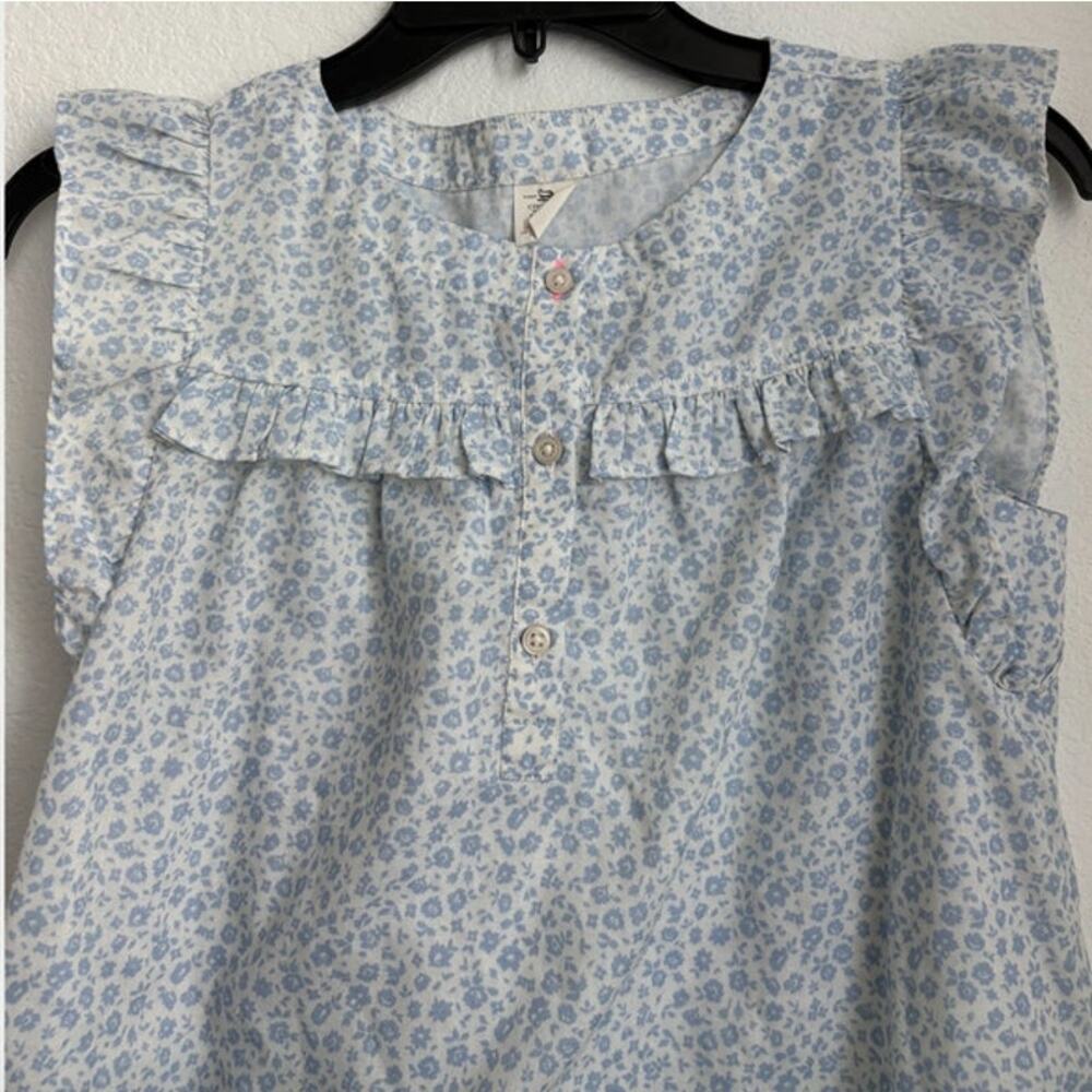 Crewcuts Sleepwear Girls Blue Floral Cottage Ditsy Night Gown Size 10 - Picture 3 of 4